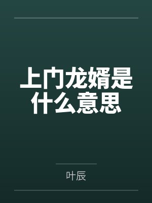 上门龙婿是什么意思